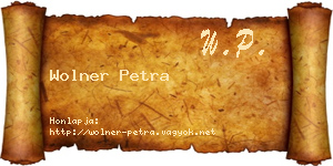 Wolner Petra névjegykártya